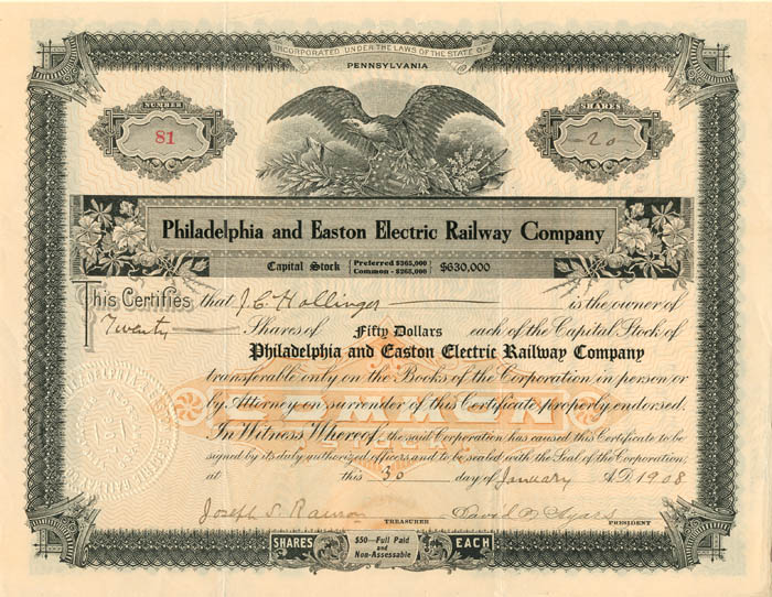 Philadelphia and Easton Electric Railway Co.